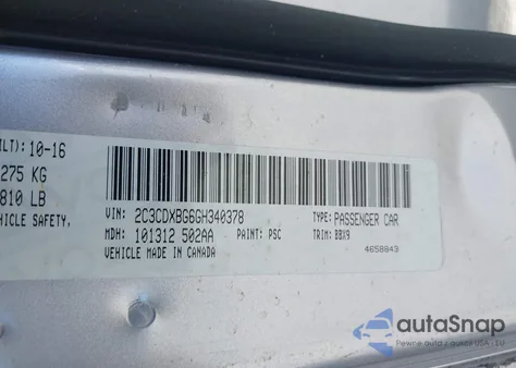 2016 Dodge Charger Se from USA, damaged, VIN 2C3CDXBG6GH340378